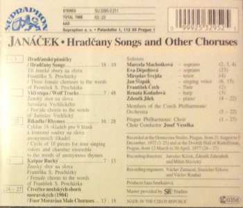 CD Leoš Janáček: Hradčany Songs And Other Choruses
