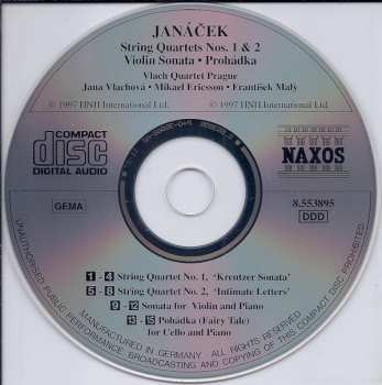 CD Leoš Janáček: String Quartets Nos. 1 & 2 • Violin Sonata • Pohádka For Cello And Piano