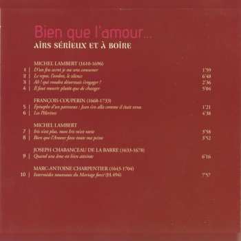 CD William Christie: Bien Que L'Amour ... Airs Sérieux À Boire