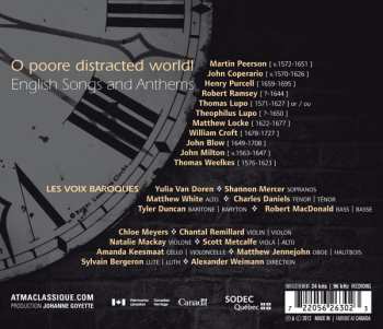 CD Alexander Weimann: O Poore Distracted World! - English Songs & Anthems 