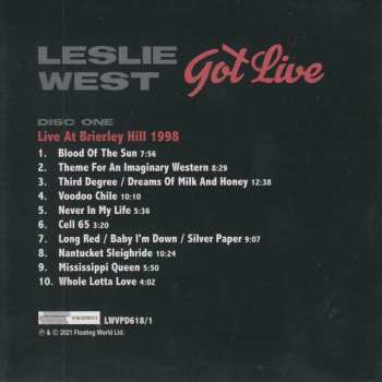 4CD/Coffret Leslie West: Got Live