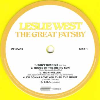 LP Leslie West: The Great Fatsby LTD | CLR