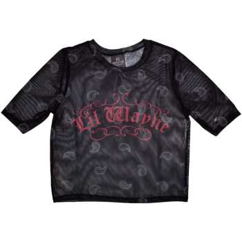 Merch Lil Wayne: Femmes Crop Top Script Logo Lil Wayne