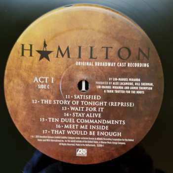 4LP/Coffret Lin-Manuel Miranda: Hamilton (Original Broadway Cast Recording)