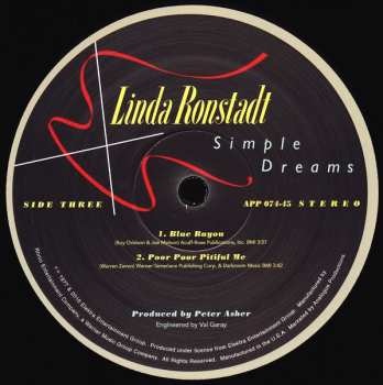 2LP Linda Ronstadt: Simple Dreams LTD