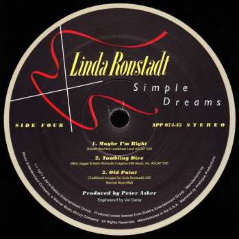 2LP Linda Ronstadt: Simple Dreams LTD