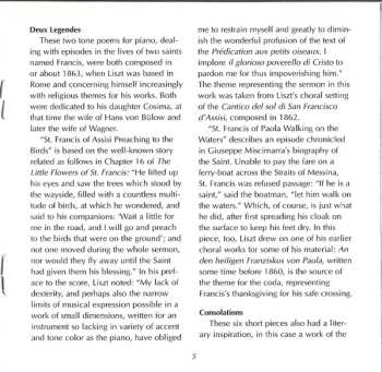 2CD Franz Liszt: Harmonies Poétiques Et Religieuses / 6 Consolations / 2 Légendes / Weihnachtsbaum