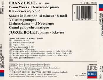 CD Franz Liszt: Piano Works • Oeuvres de Piano • Klavierwerke, Vol. 3