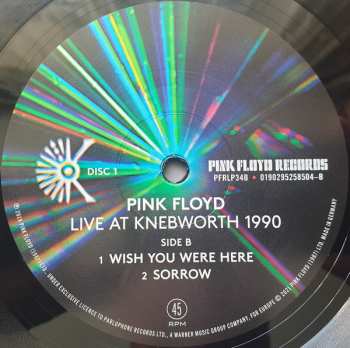 2LP Pink Floyd: Live At Knebworth 1990