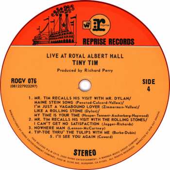 2LP Tiny Tim: Live! At The Royal Albert Hall LTD | CLR