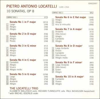 2CD Pietro Antonio Locatelli: 10 Sonatas, Op 8