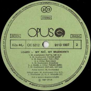 LP Lojzo: My Nič, My Muzikanti