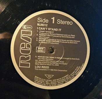 LP Lou Reed: I Can't Stand It