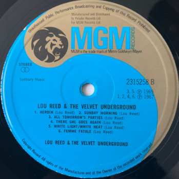 LP Lou Reed: Lou Reed & The Velvet Underground