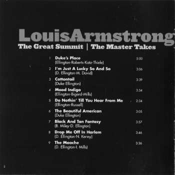 CD Louis Armstrong: The Great Summit: The Master Takes