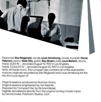 CD Louis Armstrong: Ella And Louis Again