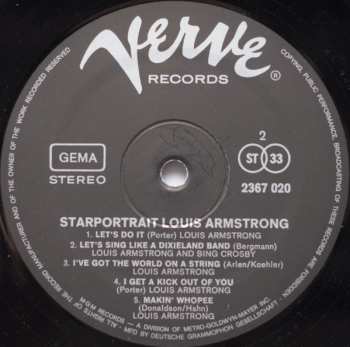 2LP/Coffret Louis Armstrong: Starportrait