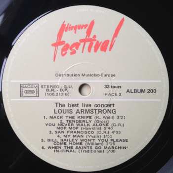 2LP Louis Armstrong: The Best Live Concert