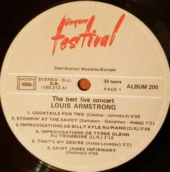 4LP/Coffret Louis Armstrong: The Two Greatest Concerts