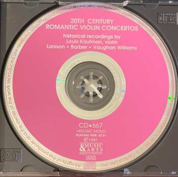 CD Louis Kaufman: 20th Century Romantic Violin Concertos (Historical Recordings 1951-1955)