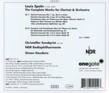 2CD Louis Spohr: The Complete Works For Clarinet & Orchestra