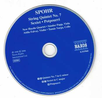 CD Louis Spohr: Complete String Quartets 4