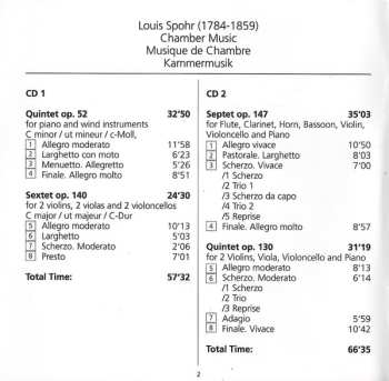 2CD Louis Spohr: Quintets Op. 52 & Op. 140 / Septet Op. 147