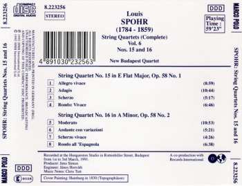 CD Louis Spohr: String Quartets (Complete) Vol. 6