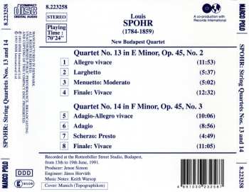 CD Louis Spohr: String Quartets (Complete) Vol. 8