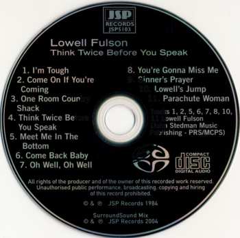 SACD Lowell Fulson: Think Twice Before You Speak