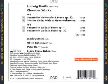 2CD Ludwig Thuille: Violin Sonatas • Cello Sonata • Trio For Violin, Viola & Piano