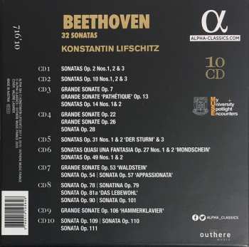 10CD/Coffret Ludwig van Beethoven: 32 Sonatas