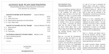 CD Ludwig van Beethoven: Alessio Bax plays Beethoven