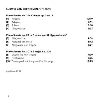 SACD Ludwig van Beethoven: Piano Sonatas Nos. 3, 23 & 30