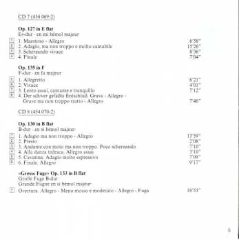 10CD/Coffret Ludwig van Beethoven: Complete String Quartets = Die Streichquartette - Les Quatuors À Cordes