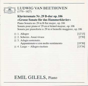 CD Ludwig van Beethoven: Hammerklavier-Sonate = Piano Sonata No.29 In B Flat Major = Sonate Pour Piano N° 29 En Si Bémol Majeur Op.106