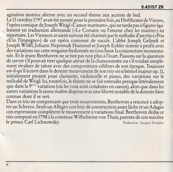 5CD Ludwig van Beethoven: Klaviertrios B-dur Op. 11 "Gassenhauer-Trio" &  C-moll Op. 1 Nr. 3