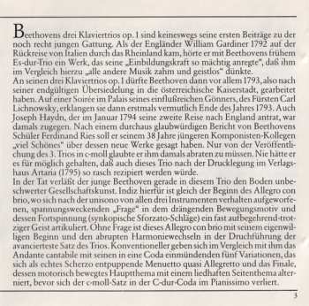 5CD Ludwig van Beethoven: Klaviertrios B-dur Op. 11 "Gassenhauer-Trio" &  C-moll Op. 1 Nr. 3