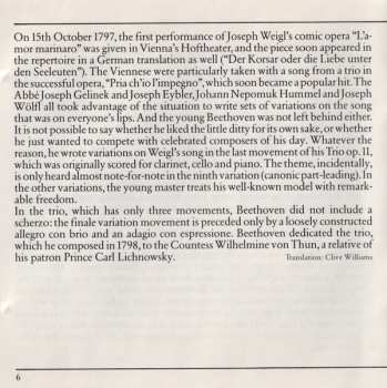 5CD Ludwig van Beethoven: Klaviertrios B-dur Op. 11 "Gassenhauer-Trio" &  C-moll Op. 1 Nr. 3