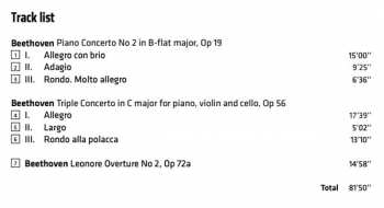 SACD Ludwig van Beethoven: Piano Concerto No. 2 / Triple Concerto