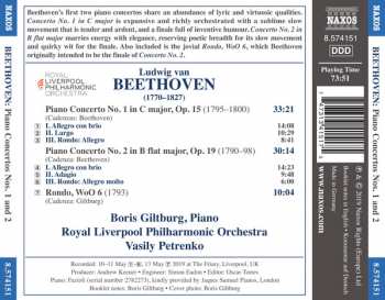 CD Ludwig van Beethoven: Piano Concertos Nos. 1 And 2 / Rondo, Wo0 6