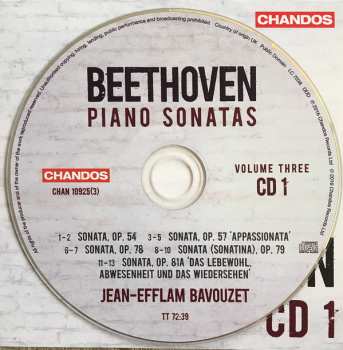 3CD Ludwig van Beethoven: Piano Sonatas 3