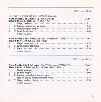 2CD Ludwig van Beethoven: Piano Trios Nos. 3, 5 & 7 - Piano Trio No. 1