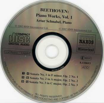 CD Ludwig van Beethoven: Piano Works - Vol. 1