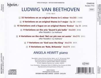 CD Ludwig van Beethoven: Variations (WoO80 ~ Op 34 'Eroica' ~ WoO69 & 70 'La Molinara' ~ WoO78 'God Save The King' ~ WoO79 'Rule, Britannia')