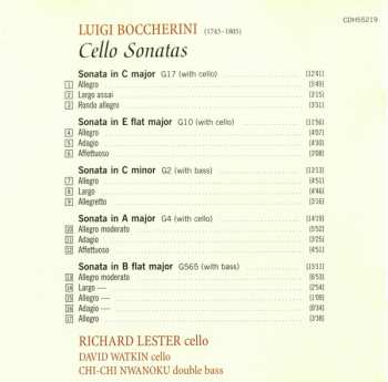 CD Luigi Boccherini: Cello Sonatas