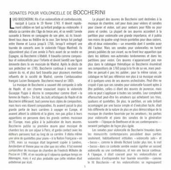 CD Luigi Boccherini: Cello Sonatas
