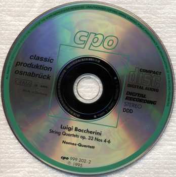 CD Luigi Boccherini: String Quartets Op. 32 Nos 4-6