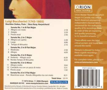 CD Luigi Boccherini: Six Sonatas For Flute & Harpsichord, Op.5