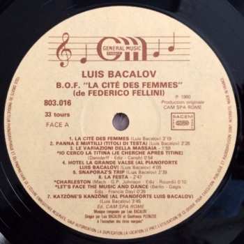 LP Luis Bacalov: La Cité Des Femmes
